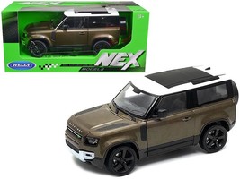 2020 Land Rover Defender Brown Metallic with White Top &quot;NEX Models&quot; 1/24... - £30.88 GBP