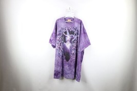 Vintage Y2K 2001 Mens 3XL Acid Wash Flower Fairy Fantasy Short Sleeve T-Shirt - £63.26 GBP