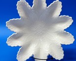 Signed 10½” Flower Snowflake Bowl Ruffled Centerpiece Art Glass - FREE S... - $26.70