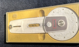 Vintage Sears Kenmore Button Holer Attachment Gauge Guide With Case - £11.07 GBP