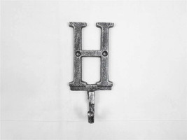 [Pack Of 2] Rustic Silver Cast Iron Letter H Alphabet Wall Hook 6&quot;&quot; - $45.99