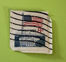 VINTAGE STAMPS AMERICAN USA AMERICA EIGHT CENT FLAG WHITEHOUSE - $2.70