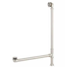 New Brushed Nickel 1-1/2&quot; Tub Drain with Ball Swivel Overflow, 30&quot; Overf... - £117.23 GBP