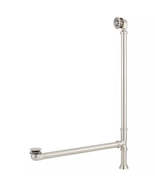 New Brushed Nickel 1-1/2&quot; Tub Drain with Ball Swivel Overflow, 30&quot; Overf... - £118.22 GBP