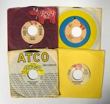 4x BEE GEES 45rpm 7&quot; Singles STAYIN ALIVE/JIVE TALKIN/RUN TO ME/SHADOW D... - $18.76