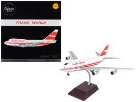 Boeing 747SP Commercial Aircraft with Flaps Down &quot;TWA (Trans World Airlines)&quot; Wh - £153.37 GBP