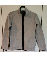 Womens Barletta Platinum Gray w/Black Trim Lightweight Zip Front Jacket - $12.22 CAD