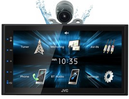 JVC KW-M150BT 6.8&quot; Touchscreen Shallow Digital Media Receiver + Rear Vie... - $246.99