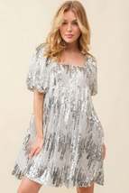 Sequin Babydoll Mini Dress - £60.96 GBP