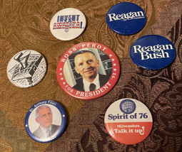 Lot Of Vintage US Presidential Campaign &amp; Political  Pins Buttons - £7.78 GBP