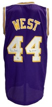 Jerry West Firmado Violeta Camiseta de Baloncesto Mr Embrague Inscrita PSA ITP - £115.87 GBP