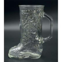 Vintage Clear Cowboy Boot Drinking Glass Beer Mug - £17.94 GBP