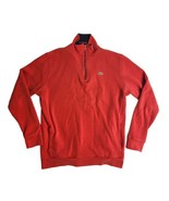 Lacoste 1/4 Zip Pullover Sweater Men&#39;s Size Large 7L Red Golf Casual Swe... - £35.16 GBP