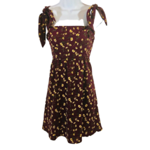 Xhilaration Womens Knot Sleeve Flare Dress Night Burgundy Juniors Size XS - £16.79 GBP