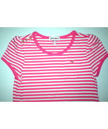 New Girls Juicy Couture Top White Pink 14 Stripes Gold Buttons Metal  He... - £19.78 GBP
