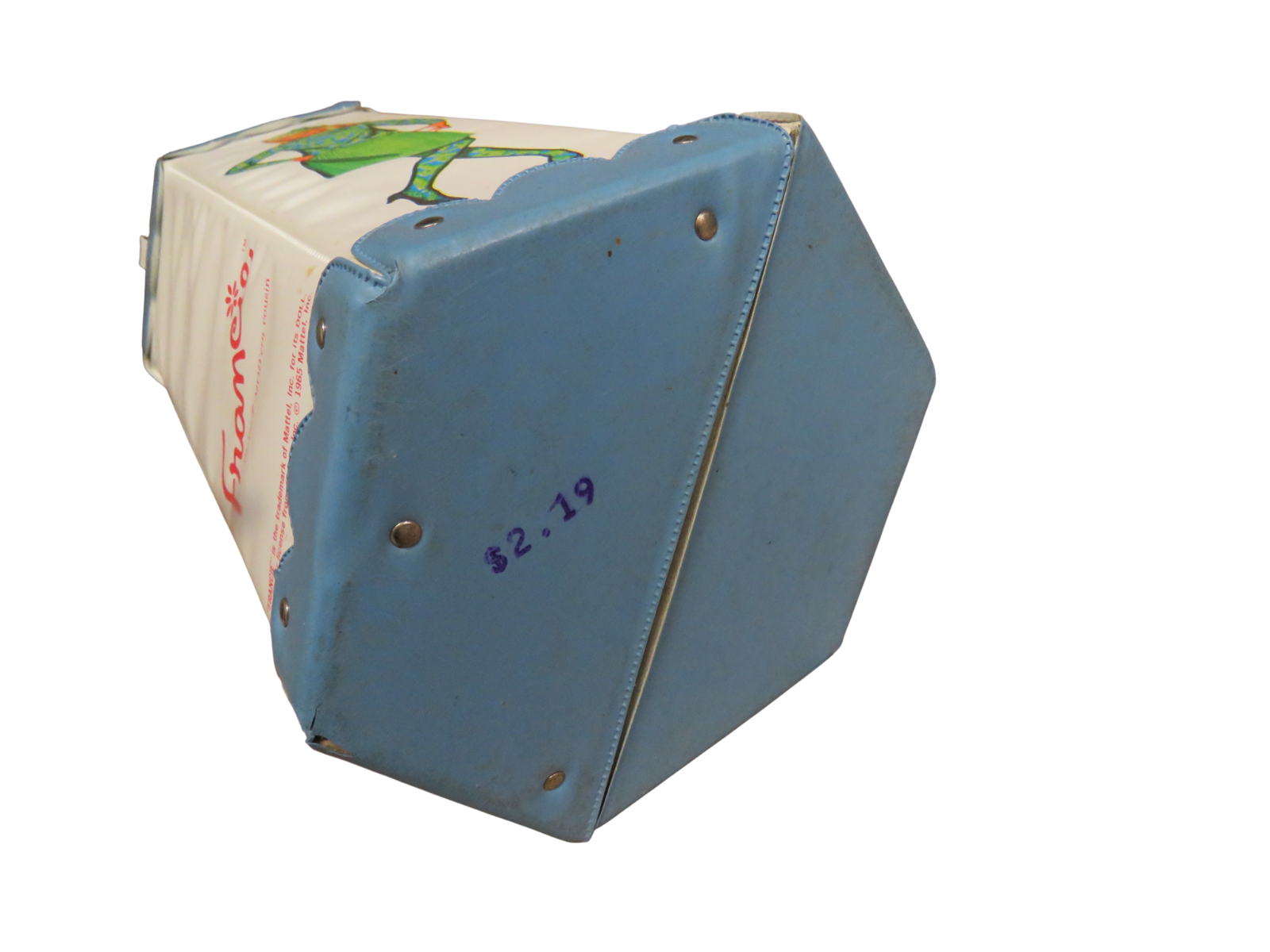 Vintage 1965 Mattel Hexagon Barbie Francie Case Blue White Item image 5