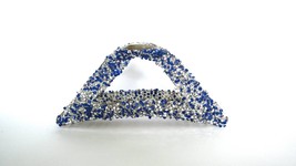 Large triangle transparent blue crystal acrylic hair claw clip - $6.95