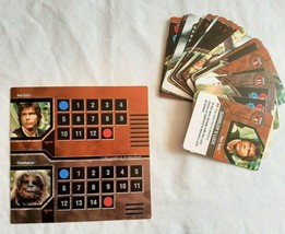 Star Wars Epic Duels Game Replacement (31) Han Solo Chewie Cards Character Chart - £4.96 GBP