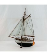 Stained Glass Sailboat Wire Frame Handmade Freestanding Maritime Nautica... - £56.72 GBP
