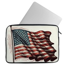 American Flag Graphic 2-Sided Print Mac Book Pro 14&quot; Sleeve - Patriotic Laptop S - £27.26 GBP