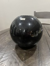 Vintage Royal Haeger Black Orb Ball Round Vase Pottery Vase #4306 C. 1980&#39;s 9” - £53.60 GBP