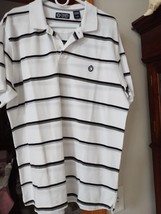Men&#39;s &quot;Chaps&quot; White, Grey and Black Polo Shirt (L) - £14.46 GBP