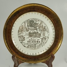 Vintage Crest-O-Gold  &quot;Souvenir of Oklahoma&quot;  Souvenir Plate 10 inches UHH7Z - £8.63 GBP