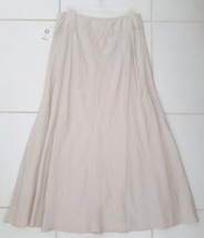 New Charter Club Long Maxi Skirt Linen A-Line Natural Beige Womens 4 Vintage - $29.95