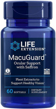 MACUGUARD  OCULAR SUPPORT with SAFFRON  EYE HEALTH 60 Softgels LIFE EXTE... - £15.97 GBP