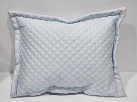 Ralph Lauren Blue Argyle/Wyatt Quilted Sateen Decorative Throw PIllow 12"x16" - £45.93 GBP