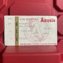 California Angels Vs Texas Rangers MLB Baseball Ticket Stub Vintage July 1989 - $13.49