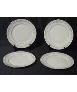 LENOX 10.75&quot; Dinner Plates REVERIE (Platinum Trim) - NEAR MINT Set Of 4 ... - $53.98