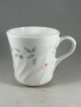 Vintage White Porcelain Floral Pattern Coffee Mug Tea Cup - Cottagecore ... - $9.50