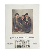 John H Rausch &amp; Co Vintage 1905 T.D.M Art Calendar J G Brown Evening Edi... - £21.28 GBP