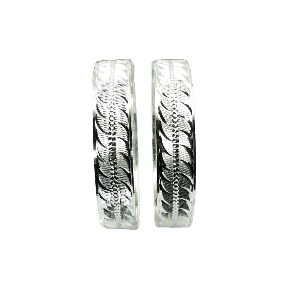 Karizmatic Real 925 Silver Bangles Bracelet (Kangan) - Pair