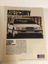 1989 Mercury Cougar Vintage Print Ad Advertisement pa11 - £5.41 GBP