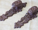 2 Cast Iron LARGE Antique Style FANCY Barn Handle Gate Pull Shed Door Ha... - $28.99