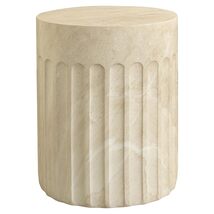 LeisureMod Zenvio Accent Side Table in Fiberstone Modern Round End Table... - $163.66+