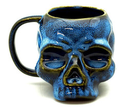 Midnight Blue Skull 3255 Halloween Ceramic Coffee Mug Cup 15 oz - £18.19 GBP