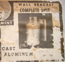 ATLITE WALL FIXTURE CAST ALUMINUN WITH MILK WHITE GLASS #350 NOS - $29.02