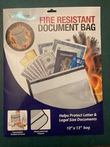 Vista Crest Fire Resistant Document Bag Protects Important Papers Letter... - $10.50