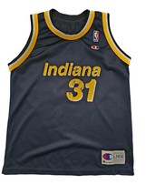 Vintage Youth Champion Reggie Miller Indiana Pacers Blue  Jersey Large 14/16 - $17.10