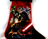 Star Wars Christmas Red &amp; Black Stocking 18&quot; Darth Vader ans Storm Troupers - $10.88