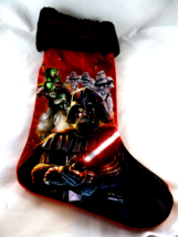 Star Wars Christmas Red &amp; Black Stocking 18&quot; Darth Vader ans Storm Troupers - £8.69 GBP