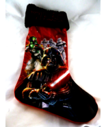 Star Wars Christmas Red &amp; Black Stocking 18&quot; Darth Vader ans Storm Troupers - £8.69 GBP