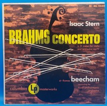 Isaac Stern, Beecham Royal PHO LP BRAHMS Concerto D Major BX12 - £5.44 GBP