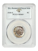 1930-S 5C PCGS MS66+ ex: D.L. Hansen - £1,534.30 GBP