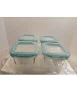 OXO Tot Glass Baby Blocks 4pc Food Storage Containers Teal 4oz BPA Free - $17.82