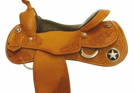 Black seat /Western premier Pleasure carved Roper Saddle 16&quot; tack All Sizes  - £395.57 GBP