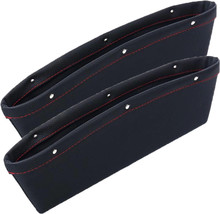2 x Car Seat Side Pocket Slit Leather Catcher Box Gap Storage Organiser ... - $11.24